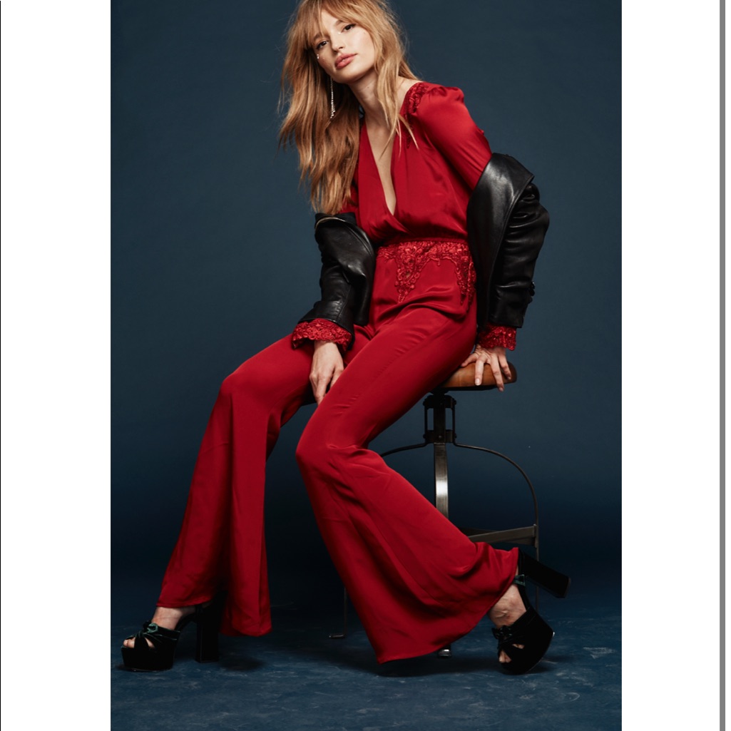Nwot Stone Cold Fox Bella Jumpsuit In Red, Size 1